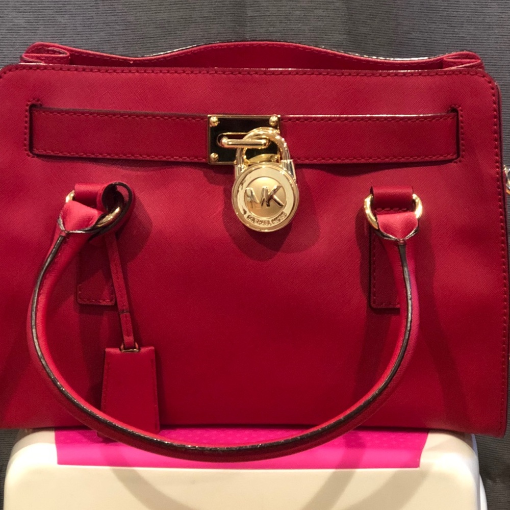 Red Michael Kors bag in perfect condition!